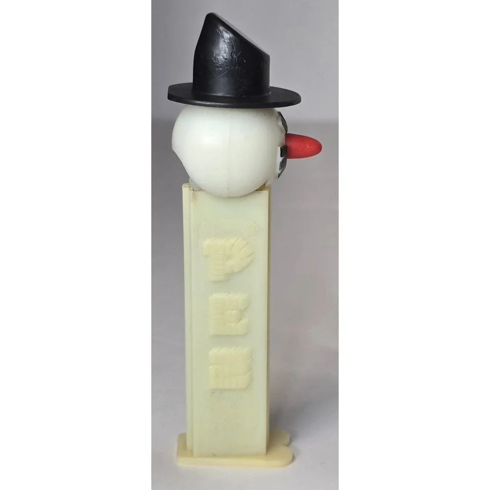 VINTAGE PEZ FROSTY THE SNOWMAN OFF WHITE DISPENSER WITH FEET COLLECTIBLE‎ EUC